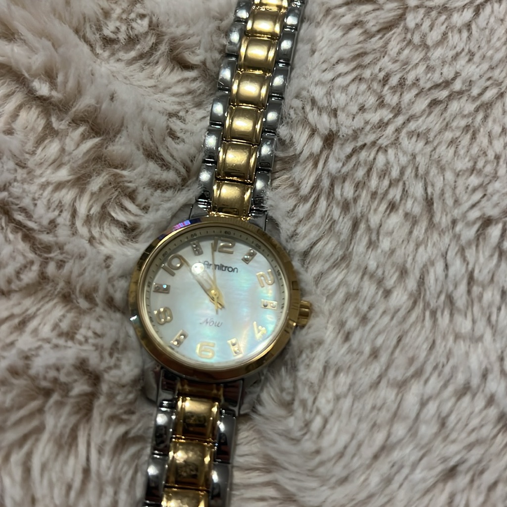 Armitron Diamond Mother Of Pearl Watch